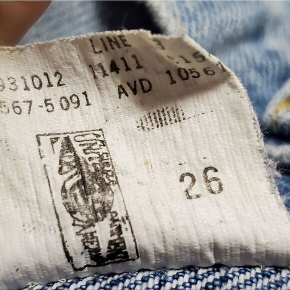 𝅺VINTAGE 1970s-80s Lee Light Distressed Stone Wash High Rise Jeans 30 - Picture 11 of 14